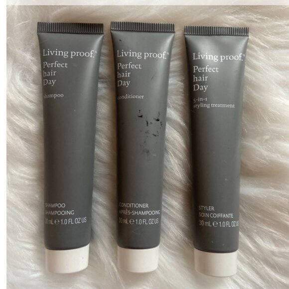 Living Proof Perfect Hair Day Travel Bundle; Shampoo Conditioner & Styling Treat - Picture 1 of 2